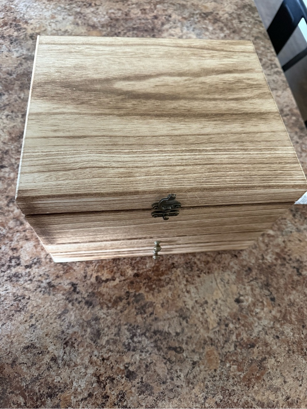 Wood Finish Jewelry Organizer Box with Mirror - Brown - Picture 7 of 8